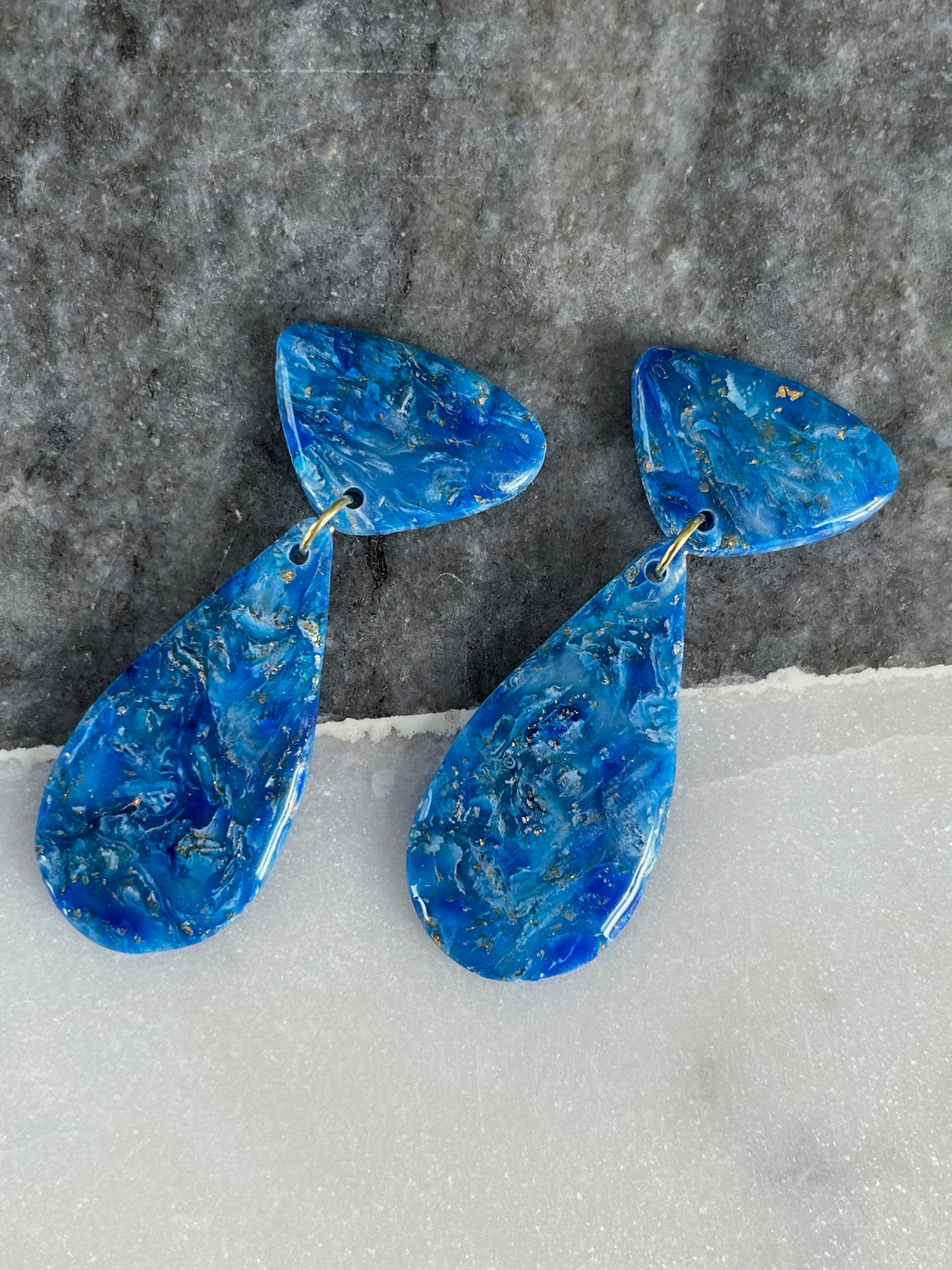 Color Fusion Earrings - Blue Lagoon