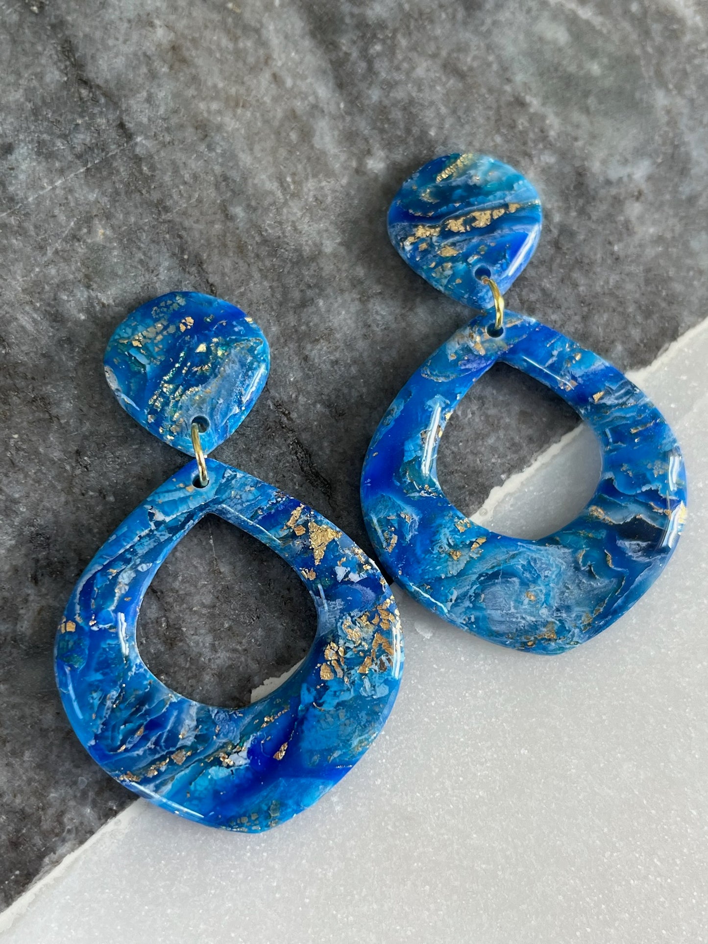 Color Fusion Earrings - Sapphire Dream