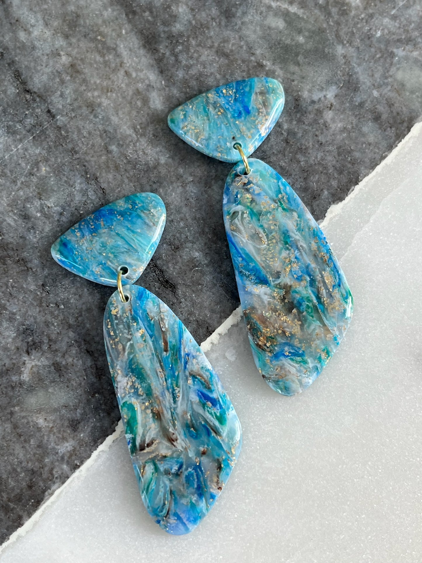 Color Fusion Earrings - Aquatic Dream