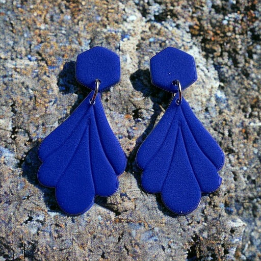 Celestial Petal Earrings - Celestial Blue